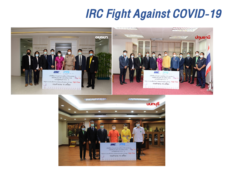 IRC donates high flow nasal oxygen devices to fight against Covid-19